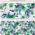 thumbnail image 2 of Soimoi Cotton Cambric Fabric Flower & Leaves Watercolor Printed Fabric 1 Yard 42 Inch Wide, 2 of 7