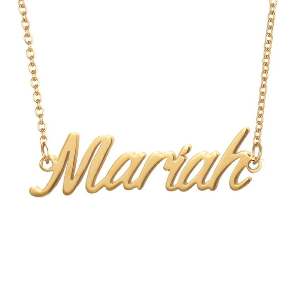18k Gold Plated Mariah Name Necklace Dangle Initial Necklace Jewlery Best Friend Gifts