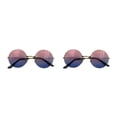 thumbnail image 3 of Qarigey Sun Eyewear Elegante sombrilla creativa Diseño especial Retro Gafas de sol Marco de metal Estilo novedoso para mujer Rosa, azul Type2 NO2, 3 of 6