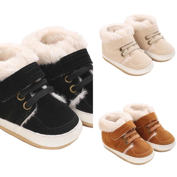Wdgfv Unisex Baby Boys Soft Sole High Top Ankle Warm Sneakers Boots, WInter Outdoor Sport Newborn Infant First Walkers Shoes 9-16 Months