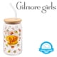 thumbnail image 4 of Silver Buffalo Gilmore Girls Luke's Diner Logo Vaso de vidrio con tapa de bambú y pajita de vidrio, 16 onzas, 4 of 5