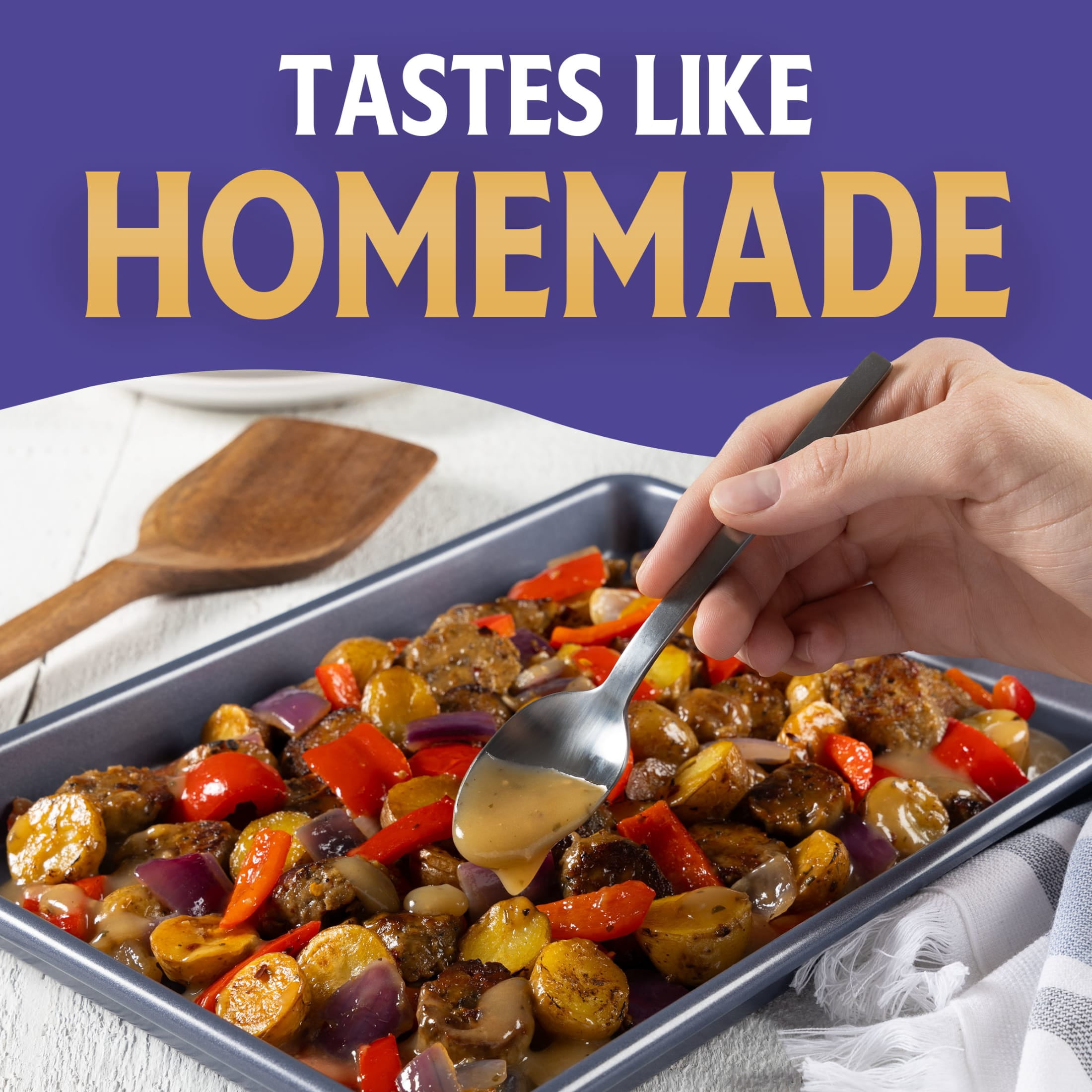 (4 pack) Heinz HomeStyle Roasted Garlic & Rosemary Gravy, 12 oz Jar