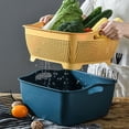 thumbnail image 4 of Raindrops Double Layer Vegetable Washing Basket with PP Material Ample Capacity Assorted Color Small Lightweight, 4 of 6