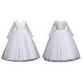 thumbnail image 5 of URMAGIC 3-13T Girl Long Sleeve Embroidery Princess Pageant Dresses Kids Prom Ball Gown Dresses, 5 of 5