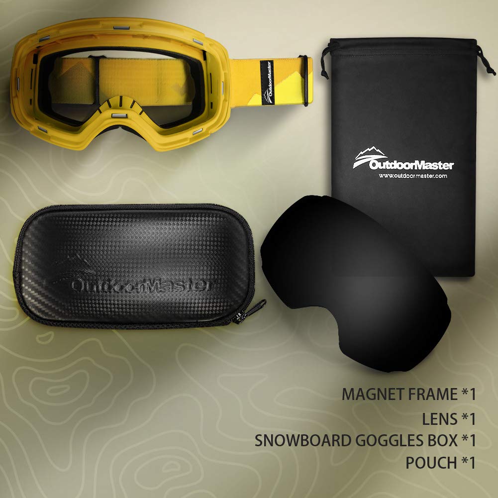 OutdoorMaster Ski Goggles PRO Frameless, Pink/Purple - Grey Lens Red VLT 15% - image 3 of 3