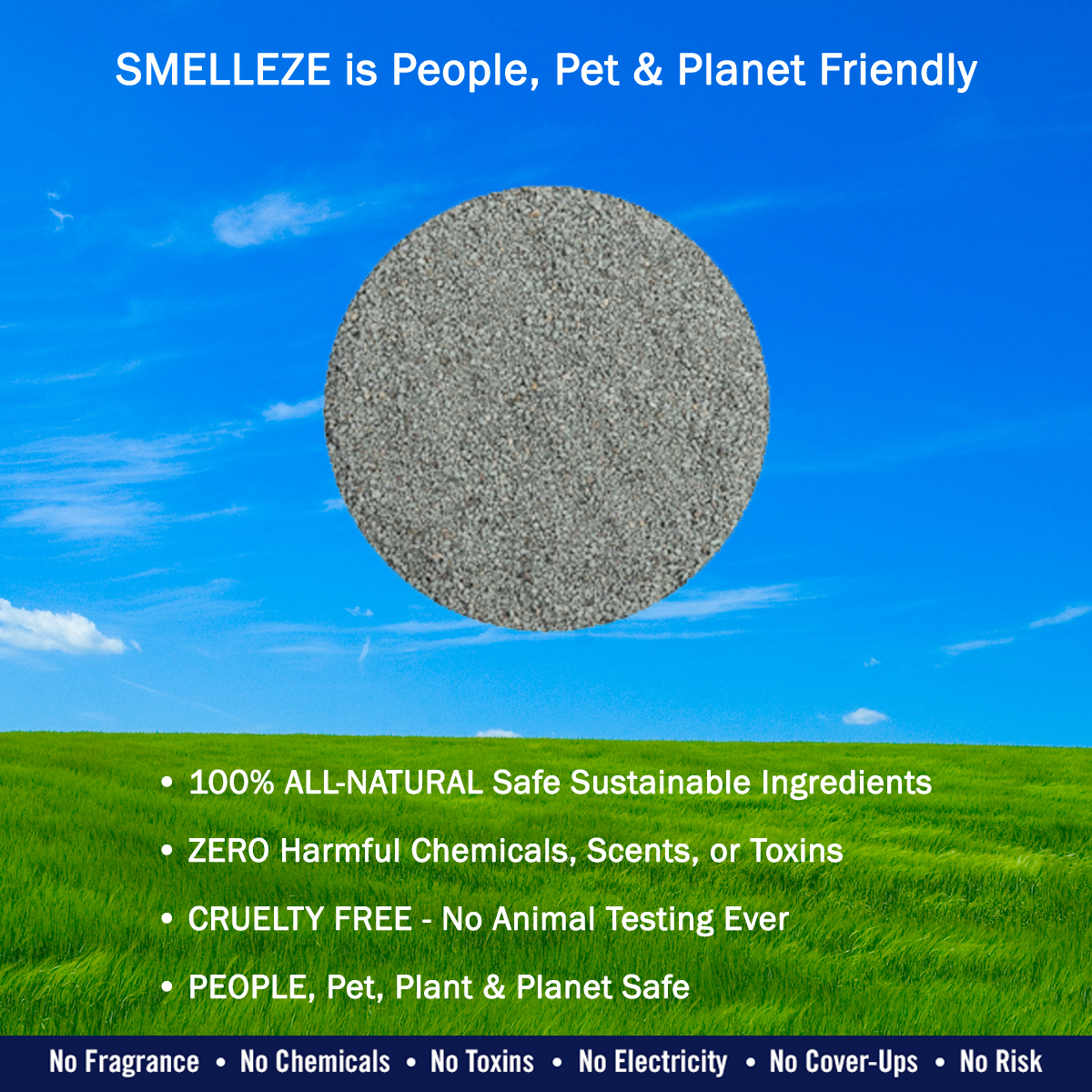 SMELLEZE Natural Pet Litter Odor Eliminator Deodorizer: 2 lb. Granules. Removes Stench - image 5 of 8