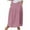 Pink, variant on Mrat Knee Length Skirts for Women Women's Casual Retro Floral Skirts Linen Elastic Waist Pleated Maxi Skirt with Pockets Plus Size Skirts S-146 Purple XXL
