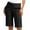 Black, variant on TQWQT Womens Black Shorts Stretchy Bermuda Shorts Trendy Summer High Waisted Knee Length Ladies Shorts Dressy Casual Chino Shorts with Pockets Black S