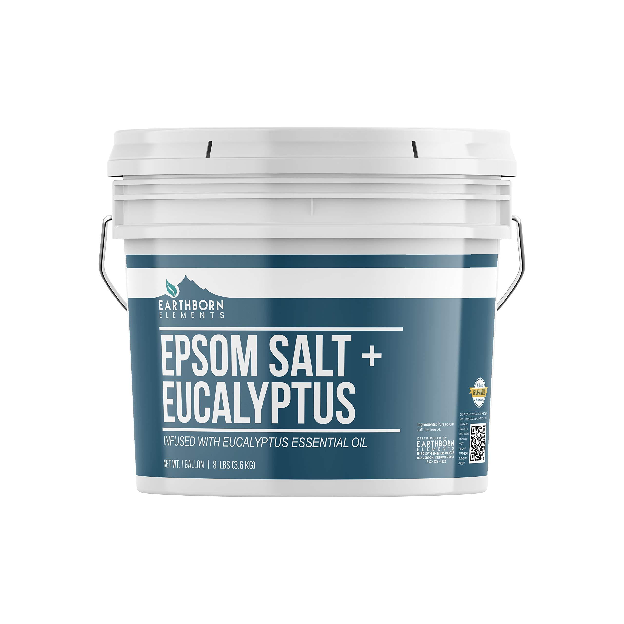 Eucalyptus Epsom Salt (1 Gallon Bucket) by Earthborn Elements, Infused