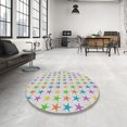 thumbnail image 3 of Ahgly Company Indoor Square Patterned Light Rose Green Novelty Area Rugs, 6' Square, 3 of 6
