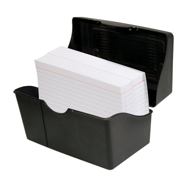 Advantus Index Card Holder, 5" x 8", Black
