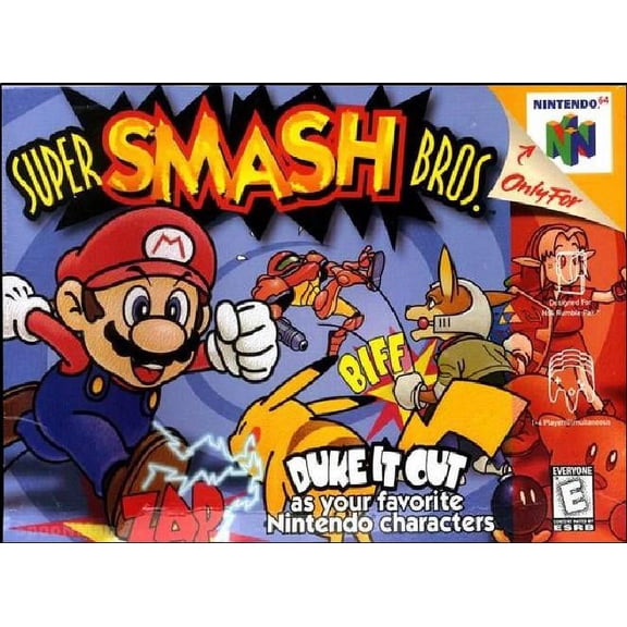 Restored Super Smash Bros. (Nintendo 64, 1999) Fighting Game (Refurbished)
