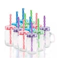 thumbnail image 1 of Paquete de 24 Frascos Tarros Mini Mason De Vidrio Con Asa Elegir Tapa Drink Lab  Liso Transparente 118ml, 1 of 1