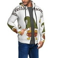 thumbnail image 2 of Goofa Hello Autumn Pattern Mens Full-zip Hoodie, Zip-up Pullover Hooded Sweatshirt, Kangaroo Pocket Hoodie Ideal for Daily Wear, Travel, and Home-XX-Large, 2 of 5