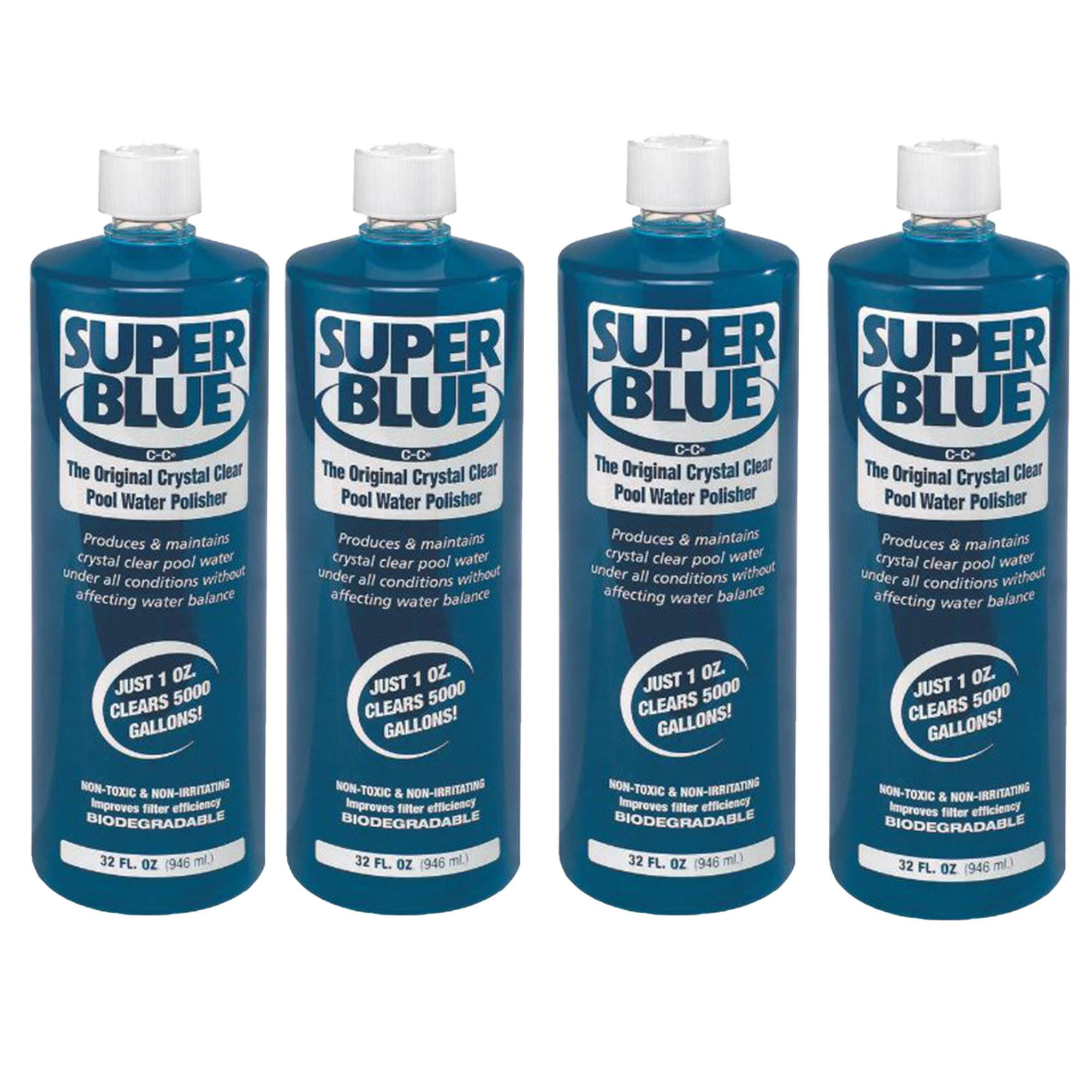 Robarb Swimming Pool Specialties Super Blue Water Clarifier 1 Quart (4