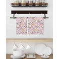 thumbnail image 3 of Pink Spring Floral Kitchen Dish Towels for Drying Dishes Set of 2, Elegant Farmhouse Flowers Birds Watercolor Waffle Weave Microfiber Hand Tea Bathroom Towels Quick Dry & Absorbent Towel 15.7x23.6, 3 of 7