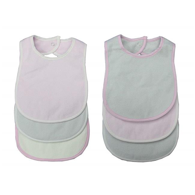 Large Snap Cotton Bibs for Baby Boys Girls Feeding Drooling for 4 Pack 