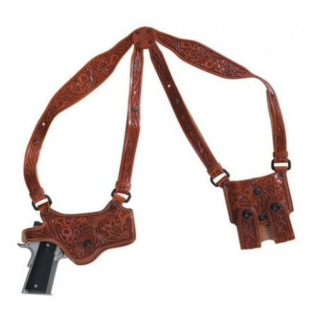 El Paso Saddlery SPG26RR Spyder Shoulder System Fits Glock 26/27/33 Leather (Best Shoulder Holster For Glock 23)