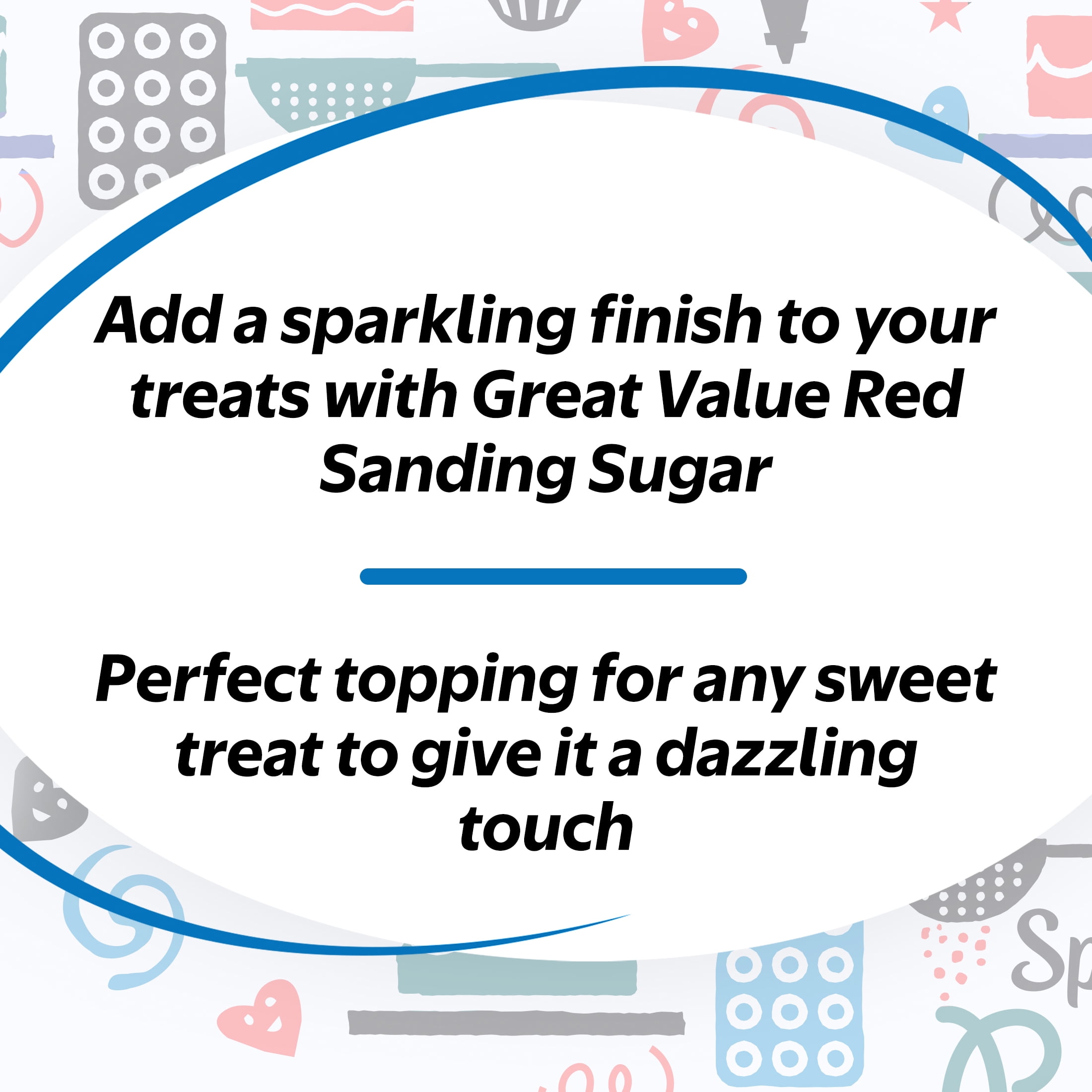 Great Value Silver Sanding Sugar, 3.3 oz