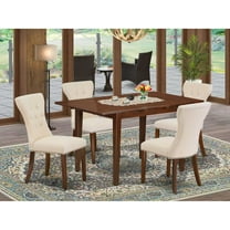 East West Furniture Dining Room Set Mahogany, PSGA5-MAH-32