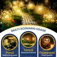 thumbnail image 4 of Garden Outdoor Decor Lights 120 LED 2 Pack, Firework Solar Garden Lights for Yard Outside Fairy Decorative,Solar Powered for Yard Pathway Flowerbed Planter Balcony Patio Decor, 4 of 8