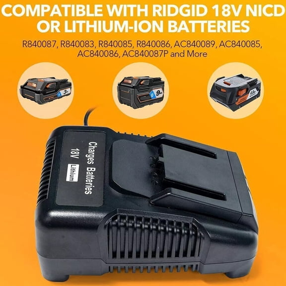 18V for Ridgid Battery Charger R86092 R86091 for Ridgid 18V Lithium Battery new