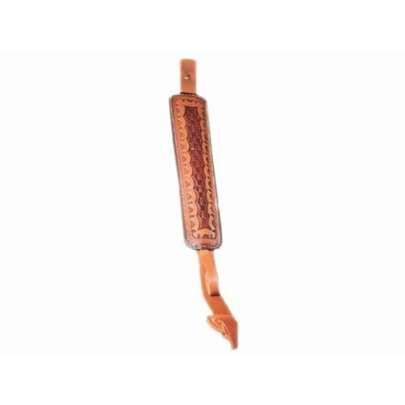 Hunter Quick-Adjust Sling with Basketweave Design Leather Rifle Sling Brown