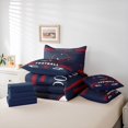 thumbnail image 6 of Manfei Football Sport 7 Pieces Bedding Comforter Set,Rugby Helmet Full Bedding Set,Deepblue Red Fitted Sheet Flat Sheet For Boys Kids,Luxury Bedroom Decor Reversible, 6 of 8