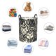 thumbnail image 4 of Balery Abstract Cat Faces Pattern Cesta de ropa redonda con asas, impermeable, independiente, para ropa, juguetes, dormitorio y familia-Small, 4 of 6