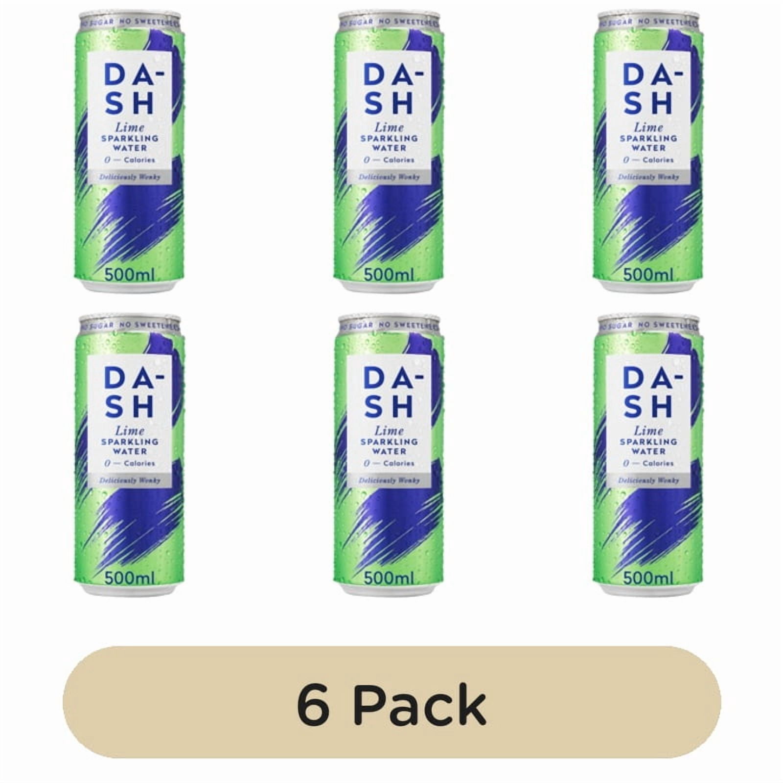 DASH Water Sparkling Lime 500ml, British Import (Pack of 6)