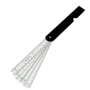 Unique Bargains Plastic 7.7' Scale Ruler Eduional Stationery Measuring Tool White Black