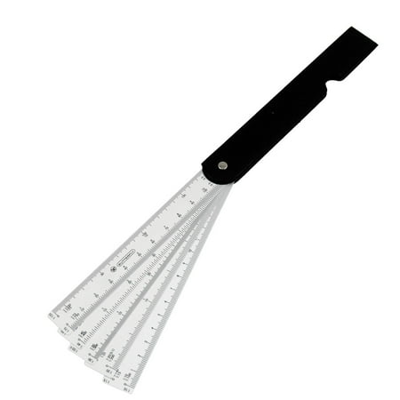 Unique Bargains Plastic 7.7' Scale Ruler Eduional Stationery Measuring Tool White Black