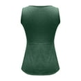 thumbnail image 5 of Green Womens Tops V Neck Tank Tops for Women Front Sleeveless Tops Flowy Peplum Shirts Casual Elegant Top Vacation Shirts for Women, 5 of 6