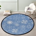 thumbnail image 2 of FREEAM Kids Round Nursery Area Rug 3 ft Snowflakes Winter Christmas Non Slip Play Mats for Kids Boys Girls Playing Room Living Room, 2 of 6