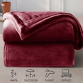thumbnail image 5 of Astarin Wine Red Fleece Twin Size Blanket for Couch&Bed - Lightweight Soft & Warm Plush Fuzzy Cozy Blankets for Fall Winter Spring,60x80 inches, 5 of 7