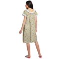 thumbnail image 4 of Moomaya Chemise de Nuit en Popeline de Coton pour Femmes, Col Rond Imprimé, 4 of 4