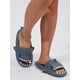 thumbnail image 1 of Shark Design Single Band Slides, Lavender Preppy Style Cartoon Slippers, 1 of 4