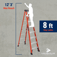 thumbnail image 4 of Louisville Ladder 8-Foot Fiberglass Step Ladder, 375-Pound Load Capacity, Type IAA, FS1408HD, 4 of 8