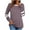Red, variant on HONHUZH Lace Tops for Women Long Sleeve Crew Neck Casual Striped Tuni Shirts