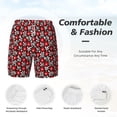 thumbnail image 5 of Lsque Mens Swim Trunks Red Floral Pattern - Bathing Suit Compression Liner - Beach Swim Shorts Swimwear - (S-3XL) - Stretch Quick Dry -Small, 5 of 9