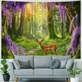 thumbnail image 4 of Fenyluxe  Forest Wall Tapestry,Nature Enchanted Forest Backdrop Fantasy Garden Wall Hanging Woodland Deer Wisteria Fairy Landscape Tapestries for Bedroom Kids Room Dorm Wall Art Decor 40x30inch, 4 of 6
