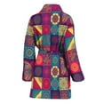 thumbnail image 2 of Bohemian Patchwork Pattern Women Bathrobe One Size Univeral Fits, Bohemian Mandala Yoga Boho Fashion Lightweight Plush Fleece Long Robe For Women, 2 of 3