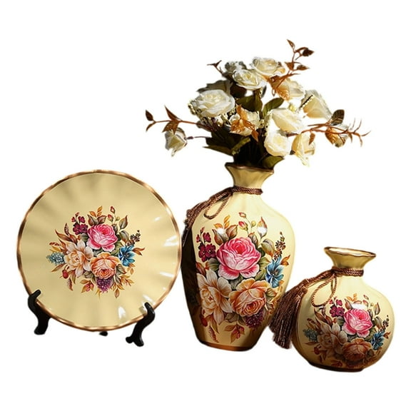 Elegant Ceramic Vases Set Modern Floral Display For Living Room Bedroom Decors