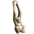thumbnail image 3 of Estatua de Gibbon miniatura de latón de brazo largo figura de mono decoración regalo de inauguración de la casa, 3 of 5