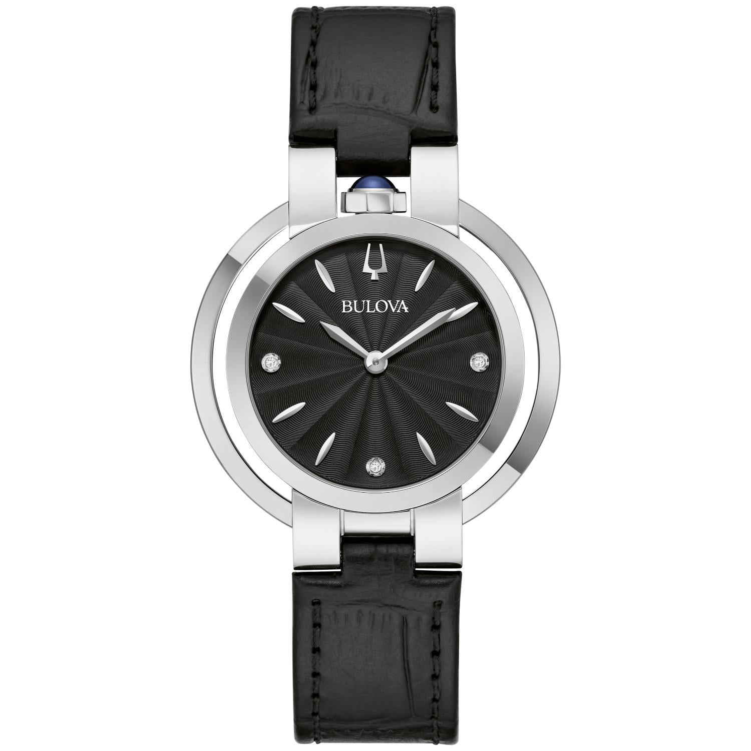 Bulova Women s Marine Star Diamonds Blue Mother of Pearl Watch 96R215 Walmart