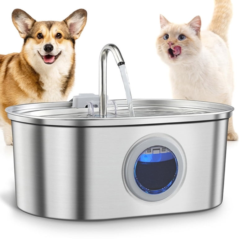 Zecic Pet Drinking Water Fountain with Viewable Window Quiet Drinking Fountain