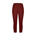 thumbnail image 6 of Tumotour Yoga Shorts For Women Plus Size Yoga Pants Cropped Trousers Solid Color Lace Elastic High Waisted Running Workout Gym Shorts, 6 of 9