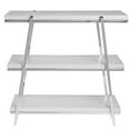 thumbnail image 6 of HUBERT Chrome 3-Tier Buffet Stand with White Shelves, 6 of 7