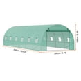 thumbnail image 5 of VEVOR Walk-in Tunnel Greenhouse, 29.2x9.7x6.5 ft Hoop House Greenhouse Tunnel, Plant Hot House with Galvanized Steel Frame, Green PE Cover, Roll-up Zipper Door and 12 Windows for Outdoor, 5 of 10