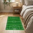 thumbnail image 3 of ODIKA 2'x3' Washable Throw Rug Football Stadium Featuring Professional Markings And Penalty Box for Hallway, Study Room, Non-Slip Low Profile, Flatwoven, 3 of 7